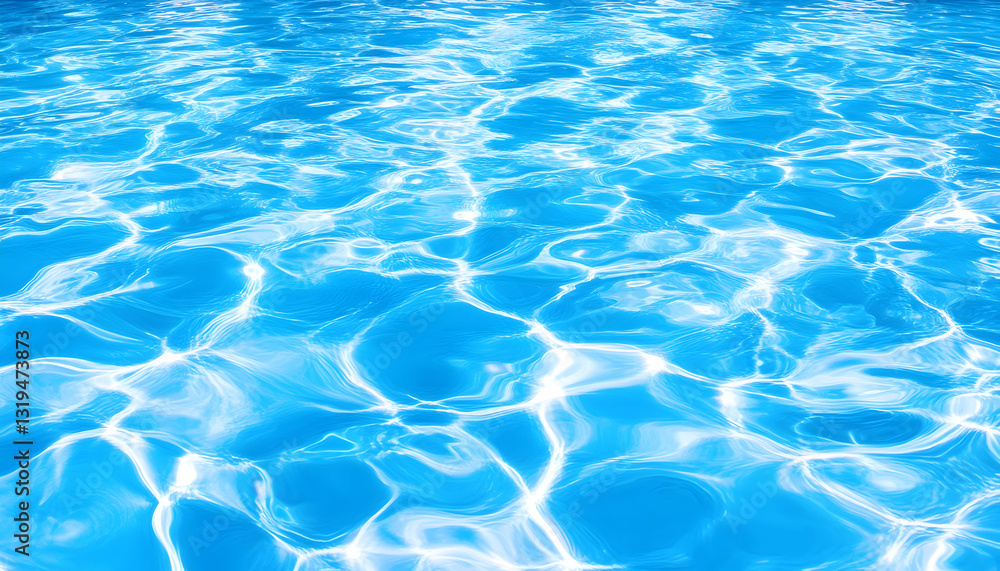 Azure pool water, sun-dappled ripples Azure pool water, sun-dappled ripples