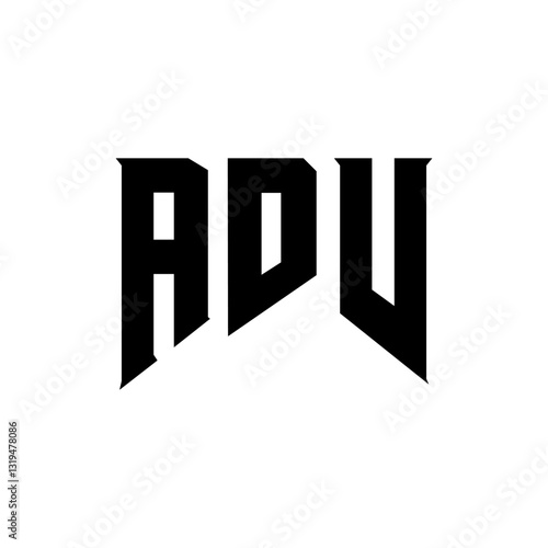 ADV letter logo design for technology company. ADV logo design black and white color combination. ADV logo, ADV vector, ADV design, ADV icon, ADV alphabet. ADV typography logo design.