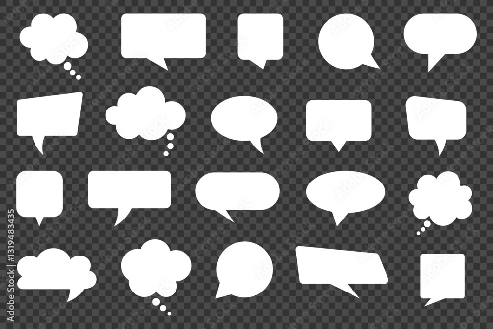 Set of speech bubbles. Cloud speech bubbles collection Set of speech bubbles. Cloud speech bubbles collection