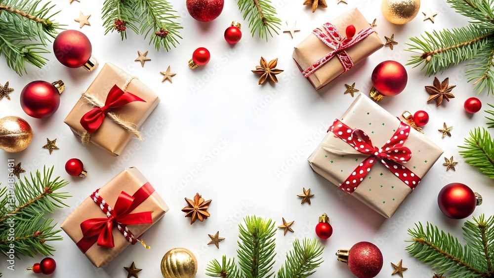 christmas background with christmas tree and decorations christmas background with christmas tree and decorations