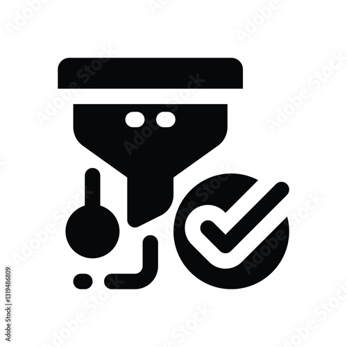 filter glyph icon. Strong and solid vector icon for websites, mobile interfaces, presentations, and visual branding. High quality and easy to edit.