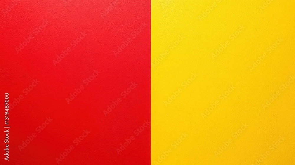 Fototapeta premium Vivid red and yellow background split vertically