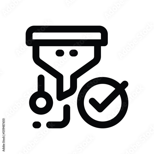 filter line icon. Clean and minimalist vector icon for websites, mobile apps, presentations, and logos. Fully scalable and customizable for any project.