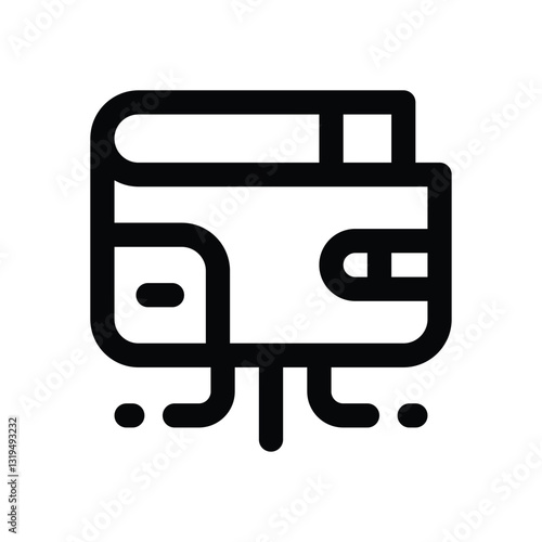 ewallet line icon. Clean and minimalist vector icon for websites, mobile apps, presentations, and logos. Fully scalable and customizable for any project.