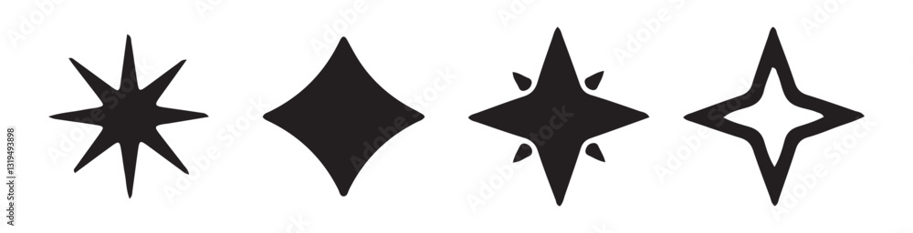 Fototapeta premium Bright sparkle, star sparkle, shiny flash star. Star shine sparkle icon. Vector illustration eps 10