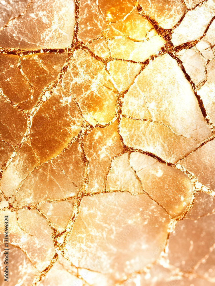 Golden cracked stone texture Irregular shapes and warm tones Golden cracked stone texture Irregular shapes and warm tones
