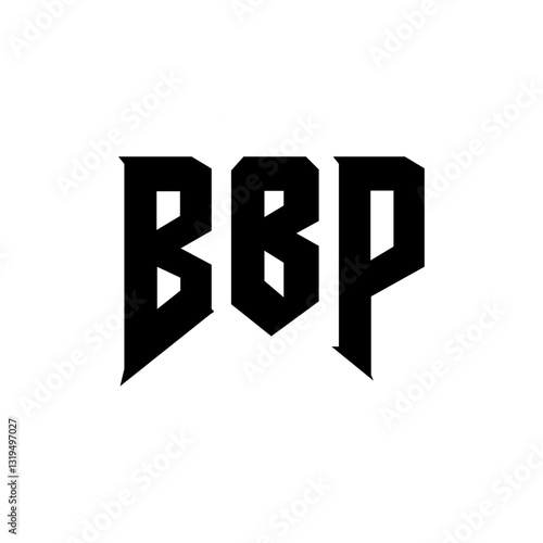 BBP letter logo design for technology company. BBP logo design black and white color combination. BBP logo, BBP vector, BBP design, BBP icon, BBP alphabet. BBP typography logo design.
