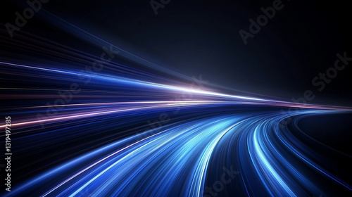 blue light speed lines form abstract technology background