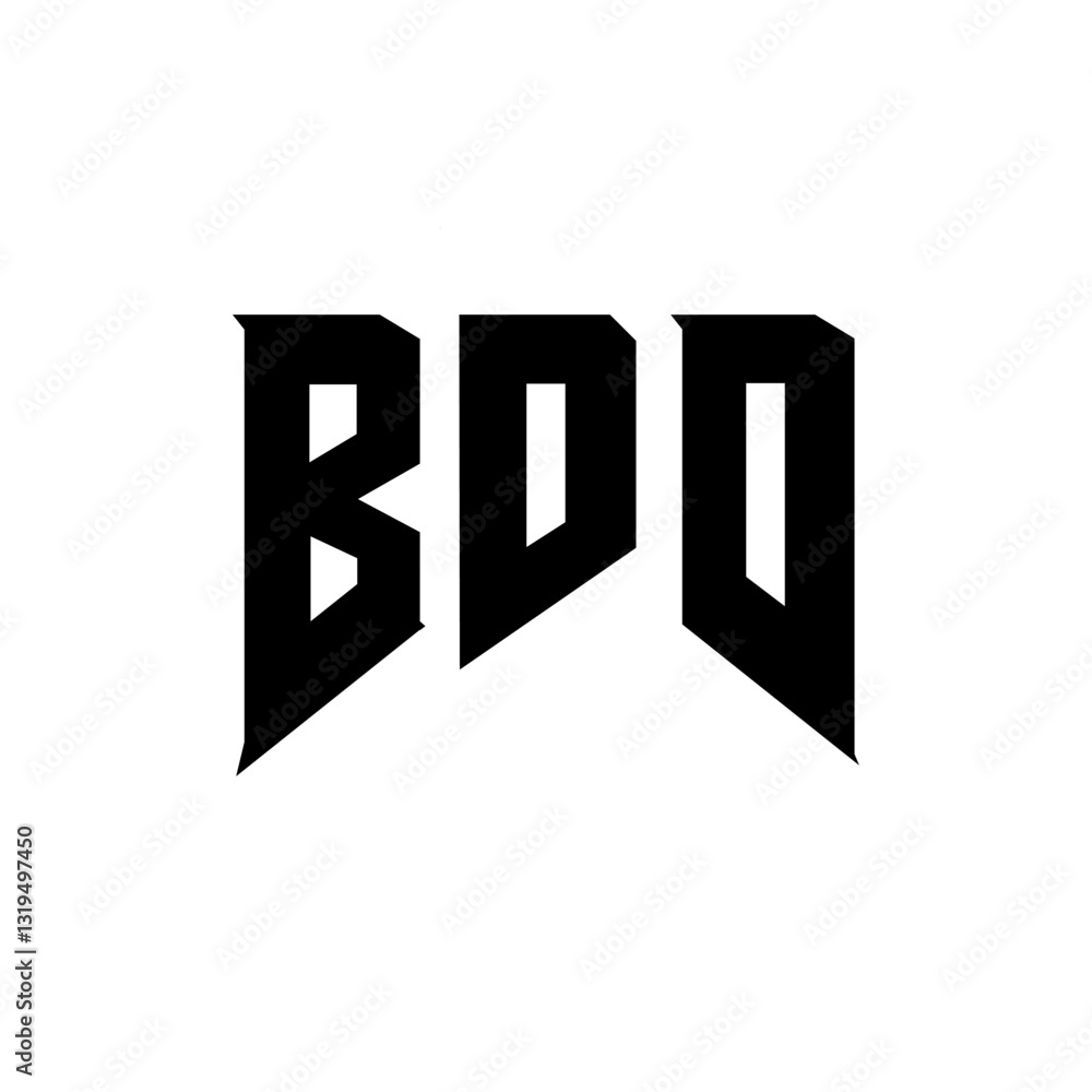 Obraz premium BDD letter logo design for technology company. BDD logo design black and white color combination. BDD logo, BDD vector, BDD design, BDD icon, BDD alphabet. BDD typography logo design.