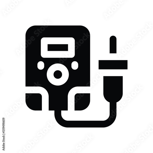 multimeter glyph icon. Strong and solid vector icon for websites, mobile interfaces, presentations, and visual branding. High quality and easy to edit.