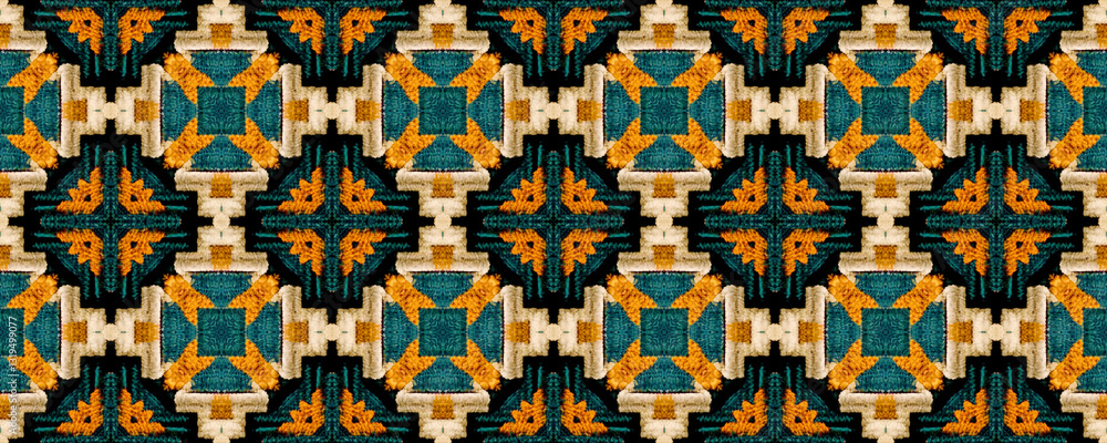 Seamless Ethnic Pattern. Russian Motif. Indian Seamless Ethnic Pattern. Russian Motif. Indian