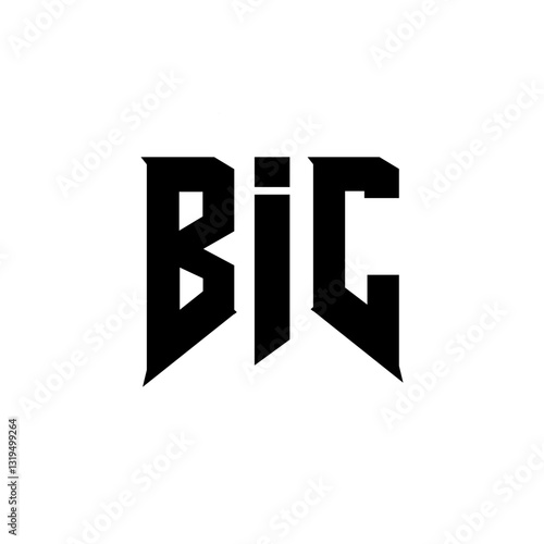 BIC letter logo design for technology company. BIC logo design black and white color combination. BIC logo, BIC vector, BIC design, BIC icon, BIC alphabet. BIC typography logo design.