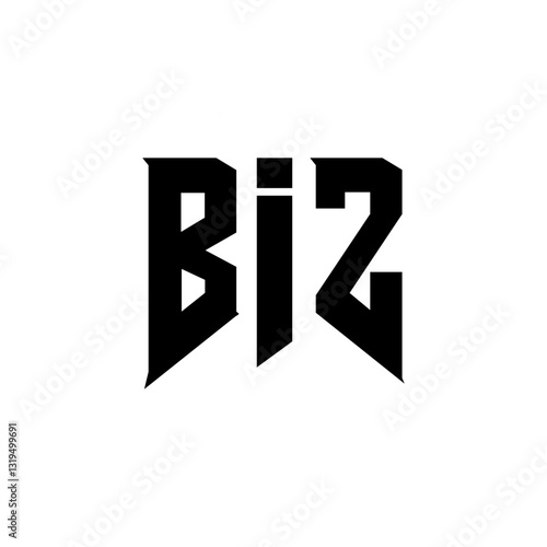 BIZ letter logo design for technology company. BIZ logo design black and white color combination. BIZ logo, BIZ vector, BIZ design, BIZ icon, BIZ alphabet. BIZ typography logo design.
