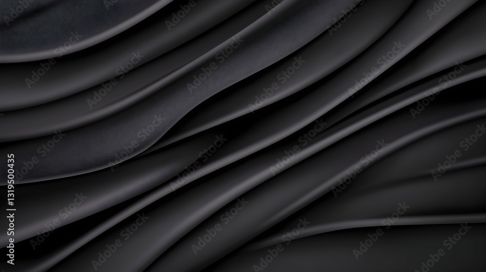 Dark, flowing, draped fabric texture Dark, flowing, draped fabric texture