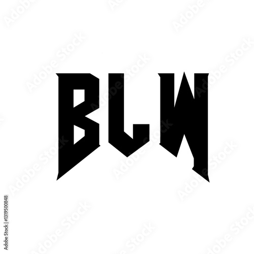 BLW letter logo design for technology company. BLW logo design black and white color combination. BLW logo, BLW vector, BLW design, BLW icon, BLW alphabet. BLW typography logo design.