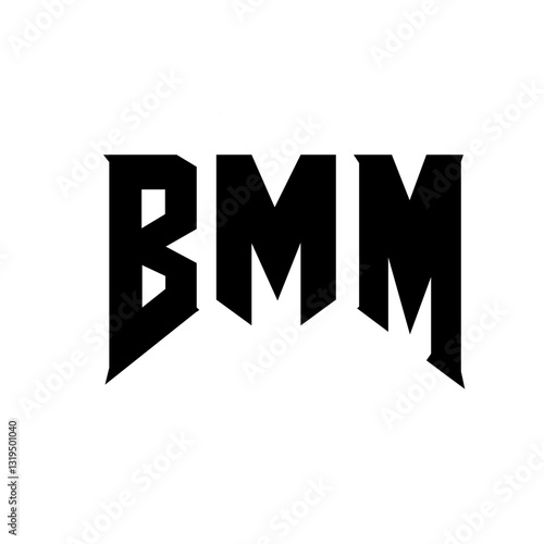 BMM letter logo design for technology company. BMM logo design black and white color combination. BMM logo, BMM vector, BMM design, BMM icon, BMM alphabet. BMM typography logo design.