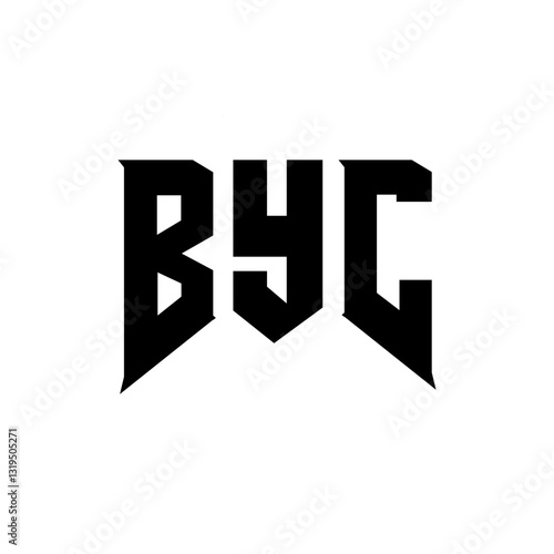 Wallpaper Mural BYC letter logo design for technology company. BYC logo design black and white color combination. BYC logo, BYC vector, BYC design, BYC icon, BYC alphabet. BYC typography logo design. Torontodigital.ca