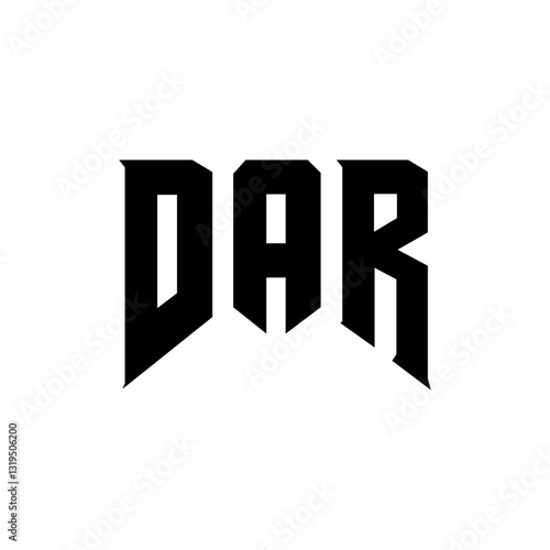 DAR letter logo design for technology company. DAR logo design black and white color combination. DAR logo, DAR vector, DAR design, DAR icon, DAR alphabet. DAR typography logo design.