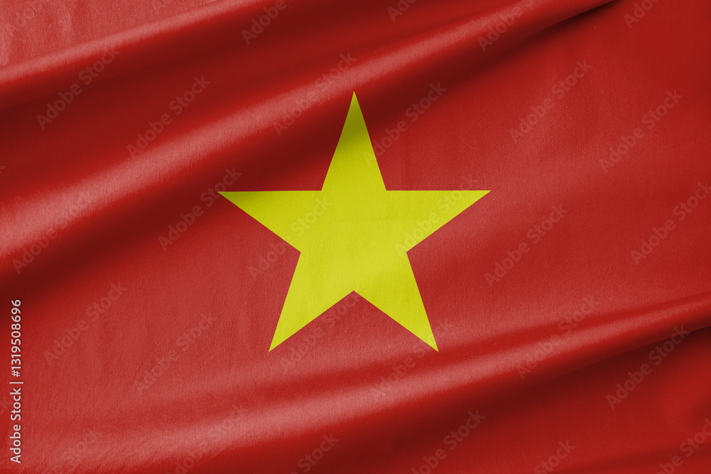 Vietnam National Flag Waving in the Wind Vietnam National Flag Waving in the Wind