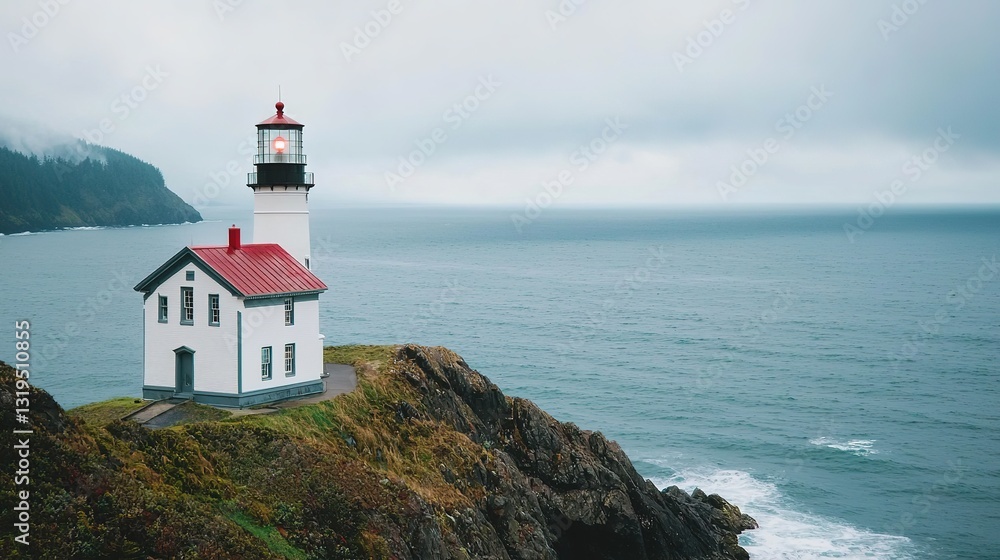 Majestic lighthouse overlooking rugged cliffs coastal scene nature photography ocean view scenic concept Majestic lighthouse overlooking rugged cliffs coastal scene nature photography ocean view scenic concept