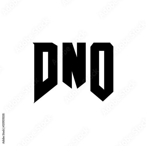 DNO letter logo design for technology company. DNO logo design black and white color combination. DNO logo, DNO vector, DNO design, DNO icon, DNO alphabet. DNO typography logo design.