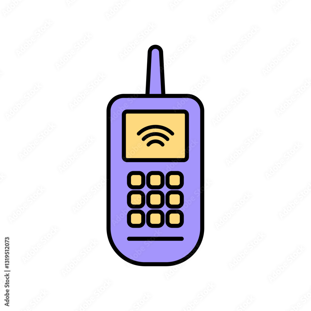 Icon a cellular phone, isolated against a clean background. Icon a cellular phone, isolated against a clean background.