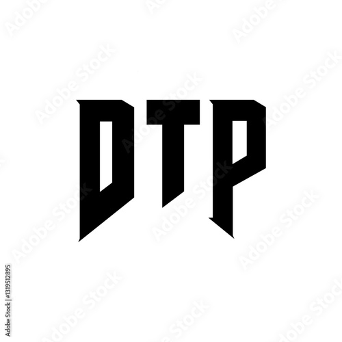 DTP letter logo design for technology company. DTP logo design black and white color combination. DTP logo, DTP vector, DTP design, DTP icon, DTP alphabet. DTP typography logo design.