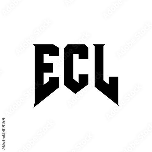 ECL letter logo design for technology company. ECL logo design black and white color combination. ECL logo, ECL vector, ECL design, ECL icon, ECL alphabet. ECL typography logo design.