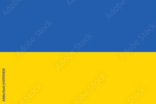 Ukrainian national flag flat vector illustration. Ukraine flag.	