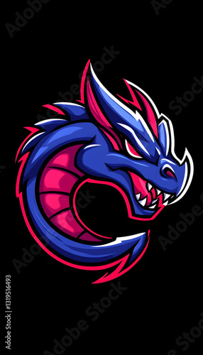 Wallpaper Mural Fierce dragon logo, bold colors Torontodigital.ca