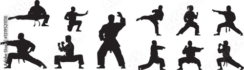 Martial Arts silhouettes