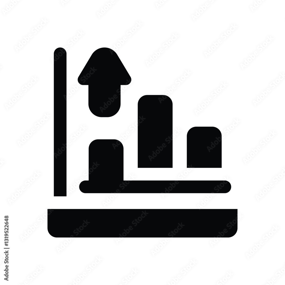 market trend glyph icon. Strong and solid vector icon for websites, mobile interfaces, presentations, and visual branding. High quality and easy to edit. market trend glyph icon. Strong and solid vector icon for websites, mobile interfaces, presentations, and visual branding. High quality and easy to edit.