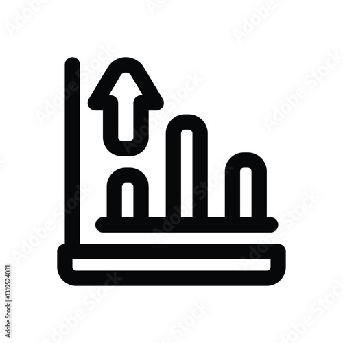 market trend line icon. Clean and minimalist vector icon for websites, mobile apps, presentations, and logos. Fully scalable and customizable for any project.