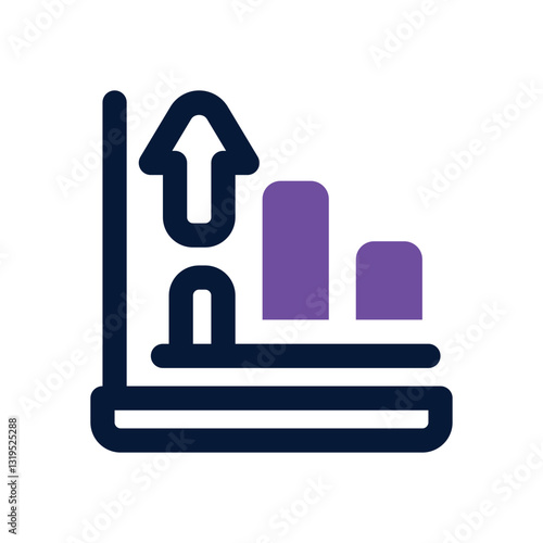 market trend dual tone icon. Sleek and modern vector icon for websites, mobile apps, marketing materials, and corporate design. Fully scalable and ready to use.