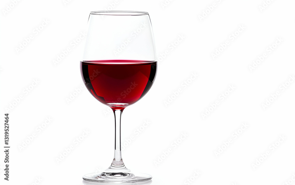 Elegant red wine glass filled with rich red wine on a clean background, perfect for wine lovers and enthusiasts. Elegant red wine glass filled with rich red wine on a clean background, perfect for wine lovers and enthusiasts.