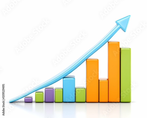 Growth chart, showing increasing data values over time Free Download Growth chart, showing increasing data values over time - GFXLoad