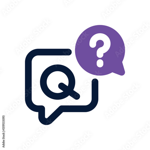 question dual tone icon. Sleek and modern vector icon for websites, mobile apps, marketing materials, and corporate design. Fully scalable and ready to use.