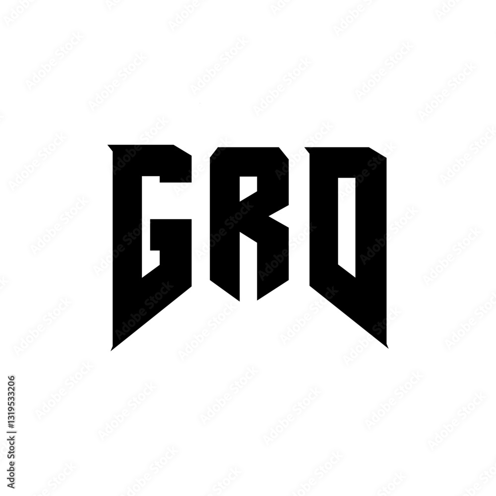 GRD letter logo design for technology company. GRD logo design black and white color combination. GRD logo, GRD vector, GRD design, GRD icon, GRD alphabet. GRD typography logo design.