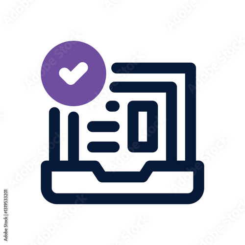 laptop dual tone icon. Sleek and modern vector icon for websites, mobile apps, marketing materials, and corporate design. Fully scalable and ready to use.