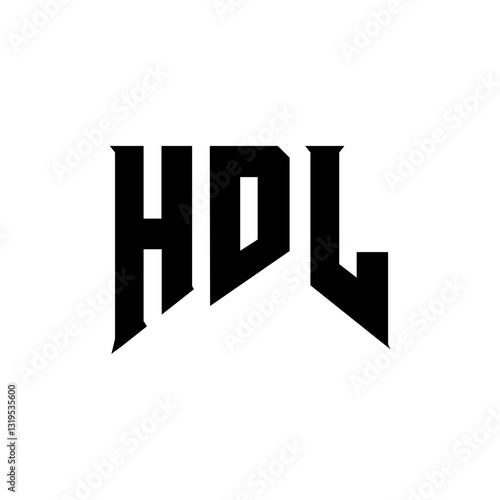 HDL letter logo design for technology company. HDL logo design black and white color combination. HDL logo, HDL vector, HDL design, HDL icon, HDL alphabet. HDL typography logo design.