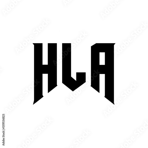 HLA letter logo design for technology company. HLA logo design black and white color combination. HLA logo, HLA vector, HLA design, HLA icon, HLA alphabet. HLA typography logo design.
