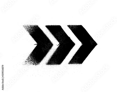 Arrow Chevron Stencil Grunge Spray Paint Stroke Vector