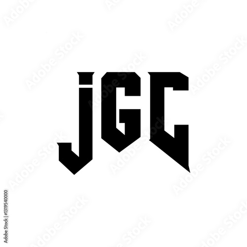 Schilderij op canvas JGC letter logo design for technology company