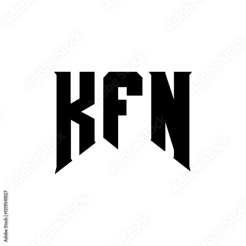 Wallpaper Mural KFN letter logo design for technology company. KFN logo design black and white color combination. KFN logo, KFN vector, KFN design, KFN icon, KFN alphabet. KFN typography logo design. Torontodigital.ca