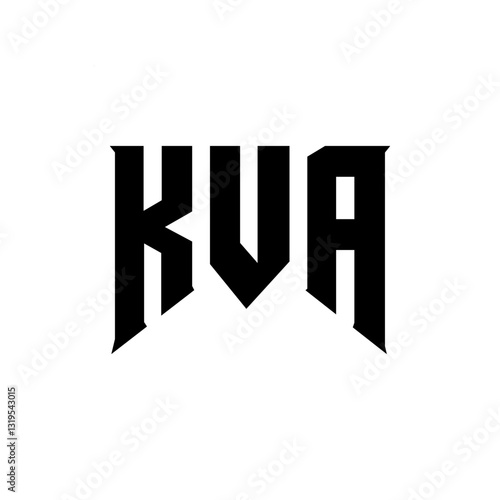 KVA letter logo design for technology company. KVA logo design black and white color combination. KVA logo, KVA vector, KVA design, KVA icon, KVA alphabet. KVA typography logo design.