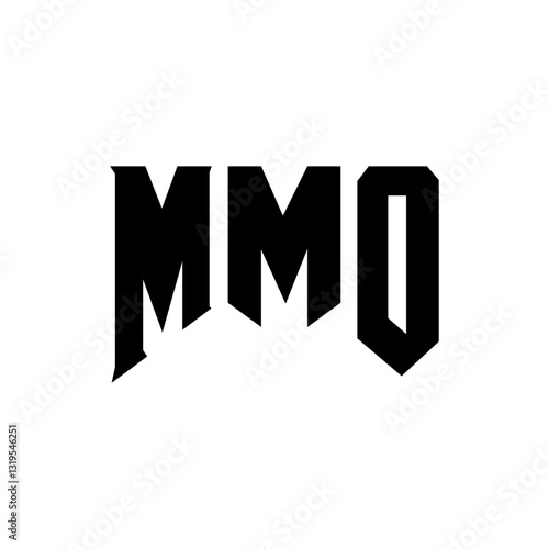 MMO letter logo design for technology company. MMO logo design black and white color combination. MMO logo, MMO vector, MMO design, MMO icon, MMO alphabet. MMO typography logo design.