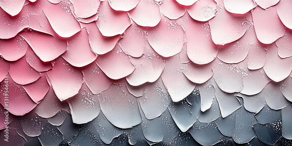 Obraz premium Abstract Pastel Color Scale Pattern with Overlaying Elements and Glitter Effect for Digital Design