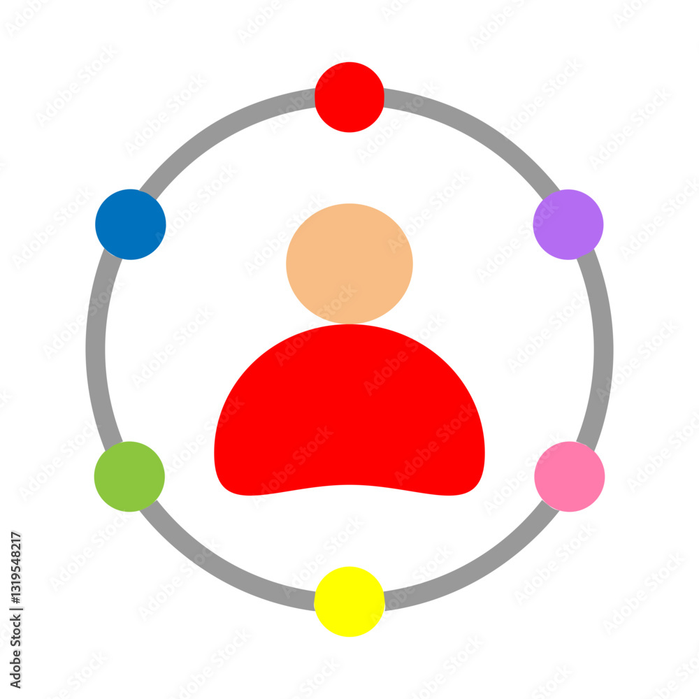 Customer Network Vector Flat Icon Design Customer Network Vector Flat Icon Design