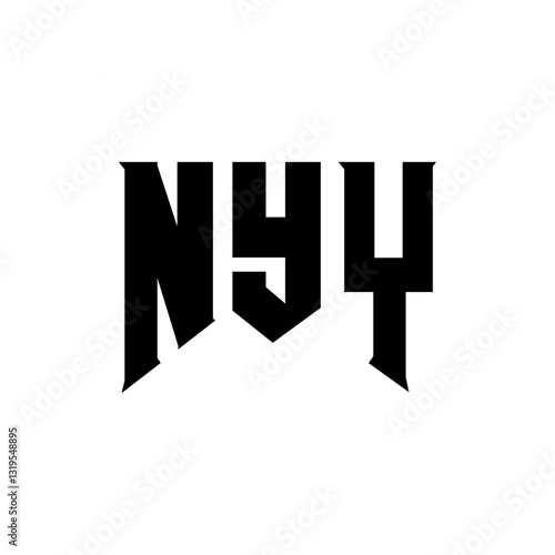 Wallpaper Mural NYY letter logo design for technology company. NYY logo design black and white color combination. NYY logo, NYY vector, NYY design, NYY icon, NYY alphabet. NYY typography logo design. Torontodigital.ca