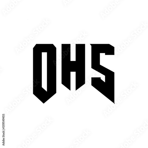 OHS letter logo design for technology company. OHS logo design black and white color combination. OHS logo, OHS vector, OHS design, OHS icon, OHS alphabet. OHS typography logo design.